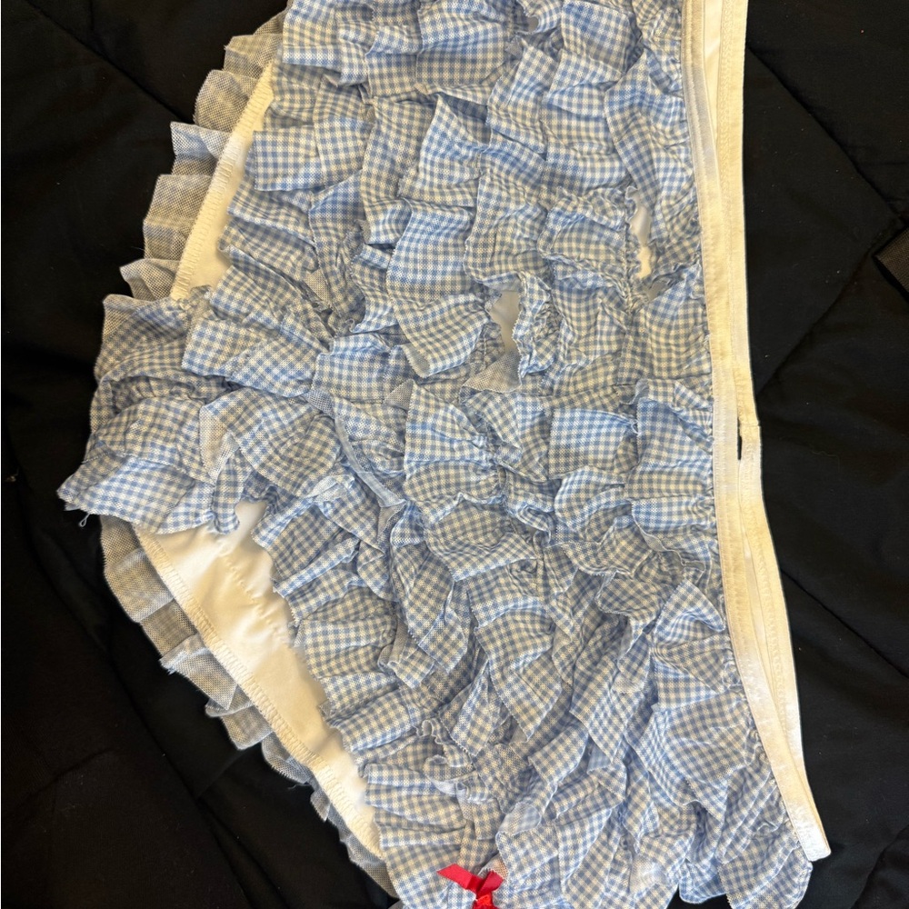 Windsor Blue and White Ruffle Skirt